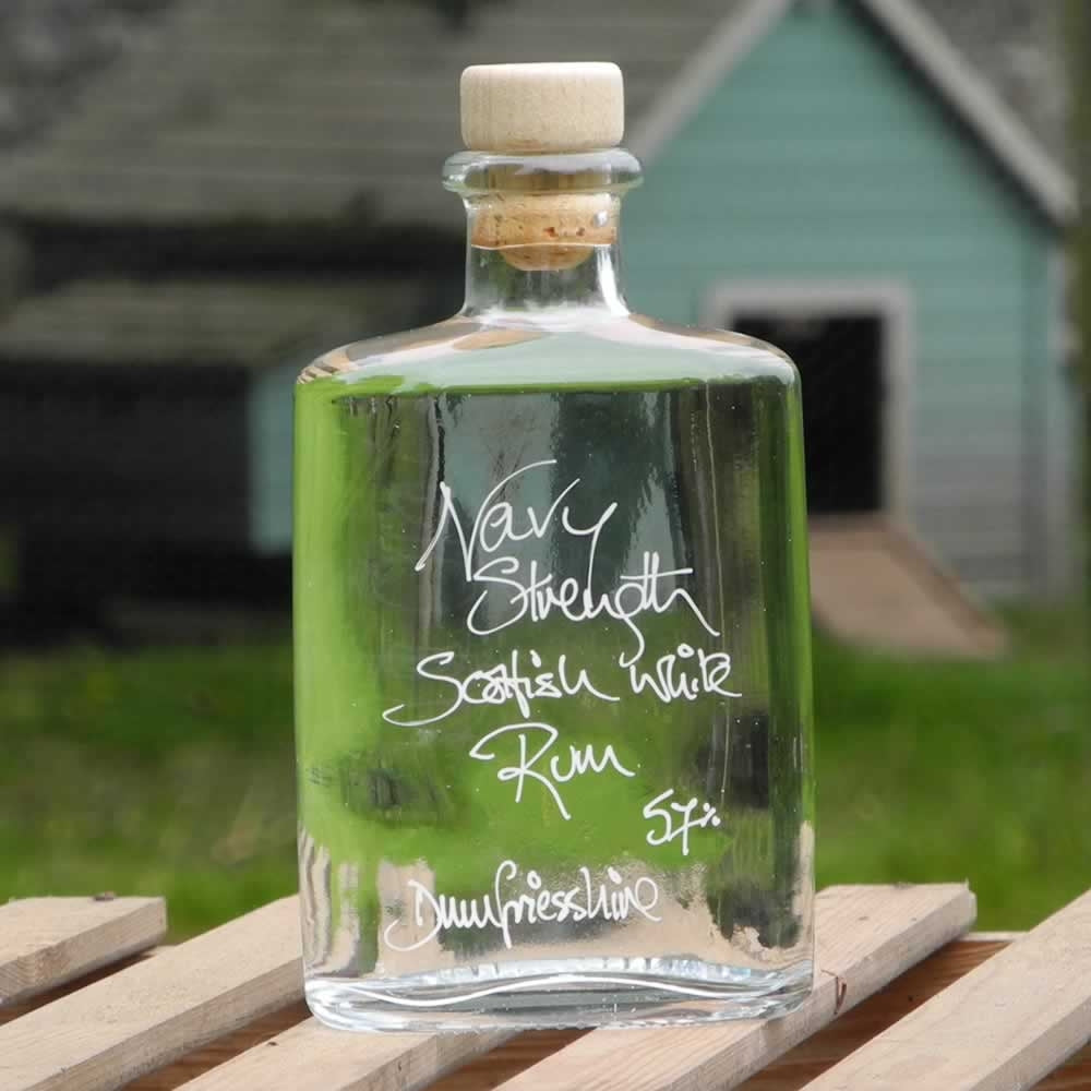 Hipflask of Navy Strength Scottish White Rum