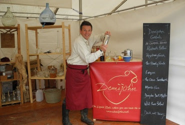 Angus in action on the Demijohn Cocktail Bar