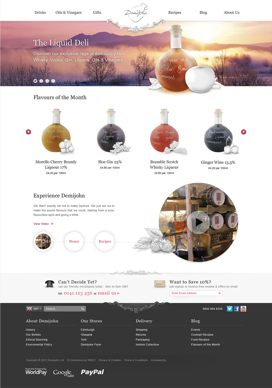 The new Demijohn Homepage