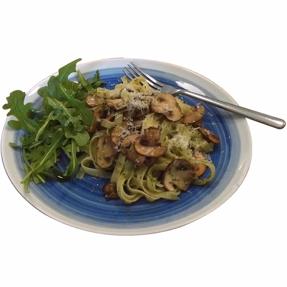 My deliciously simple White Truffle Oil Pesto Pasta