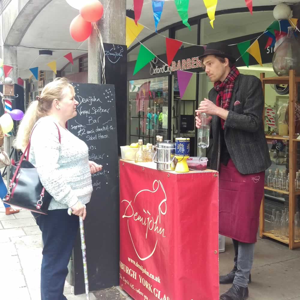 Demijohn Mocktails Bar at Little Clarendon Street Party 2016