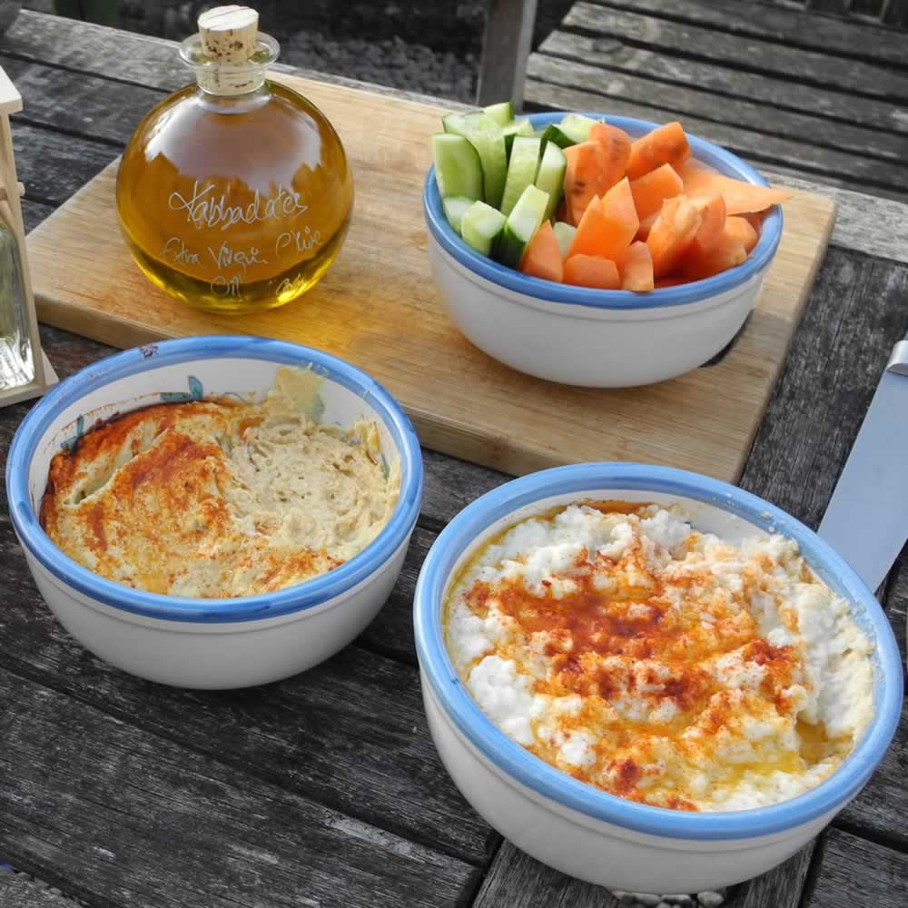 Cauliflower Hummus and our Original Hummus recipes make delicious healthy dips for all the family