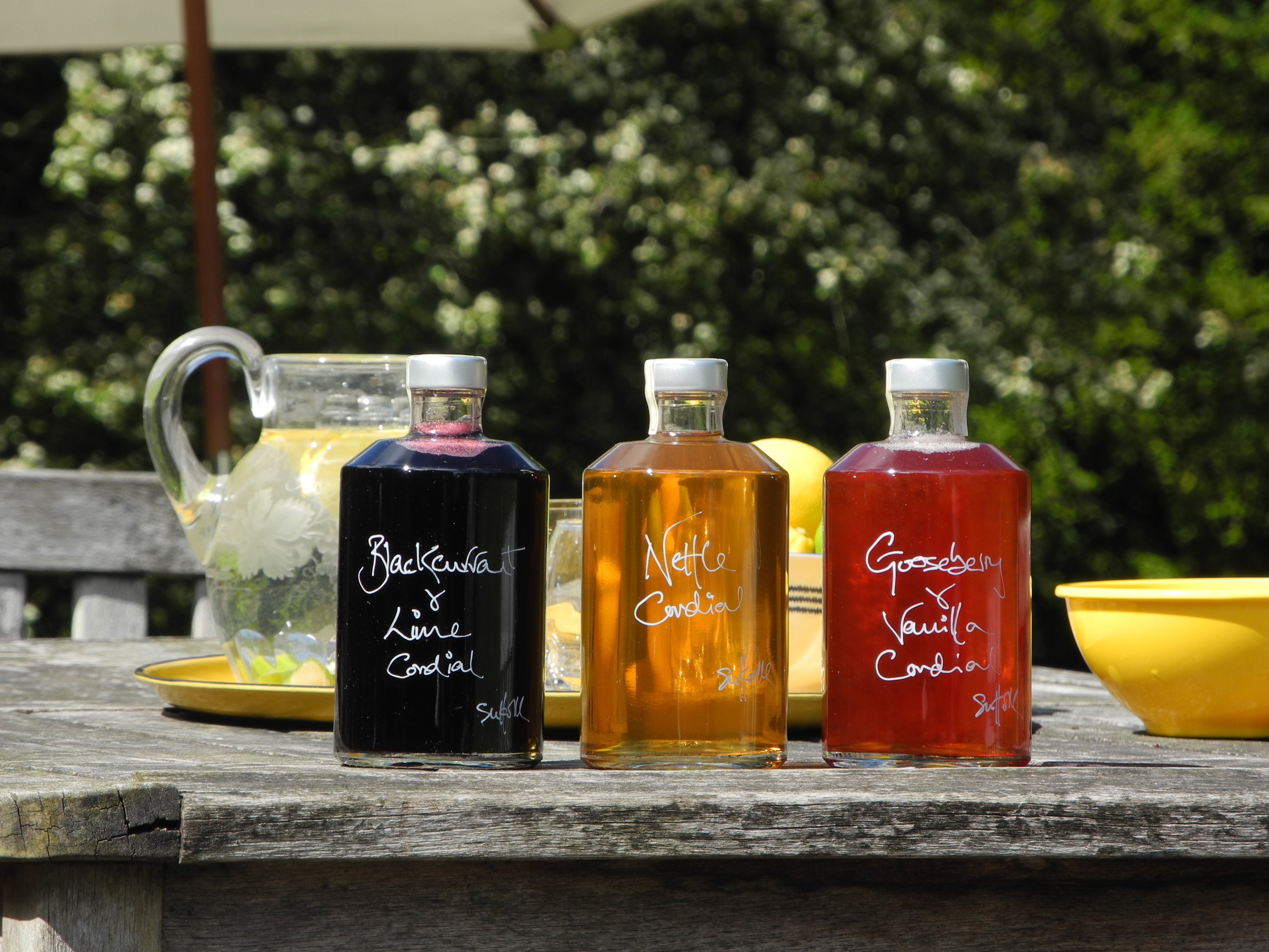 Handmade alcohol free cordials