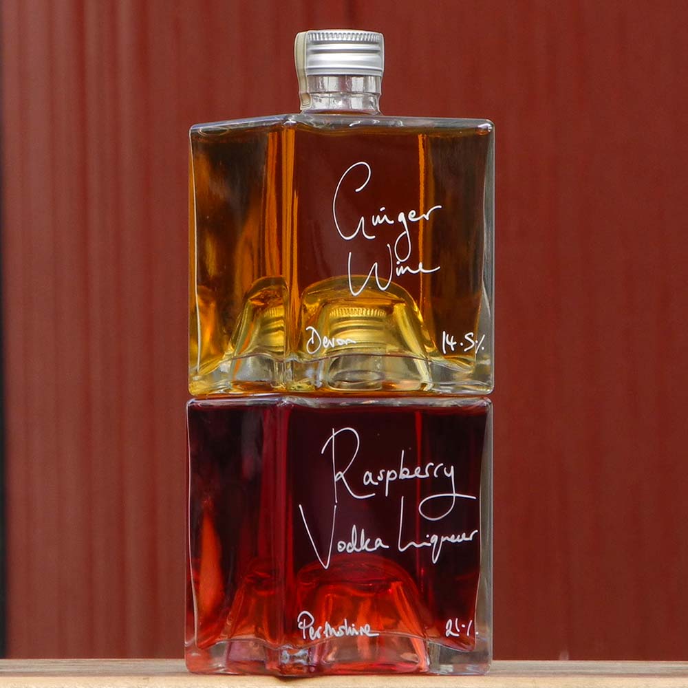 Raspberry Vodka Liqueur and Ginger Wine Stacking Gift Set