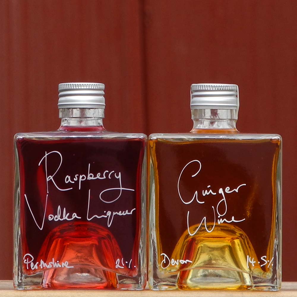Raspberry Vodka Liqueur and Ginger Wine Stacking Gift Set