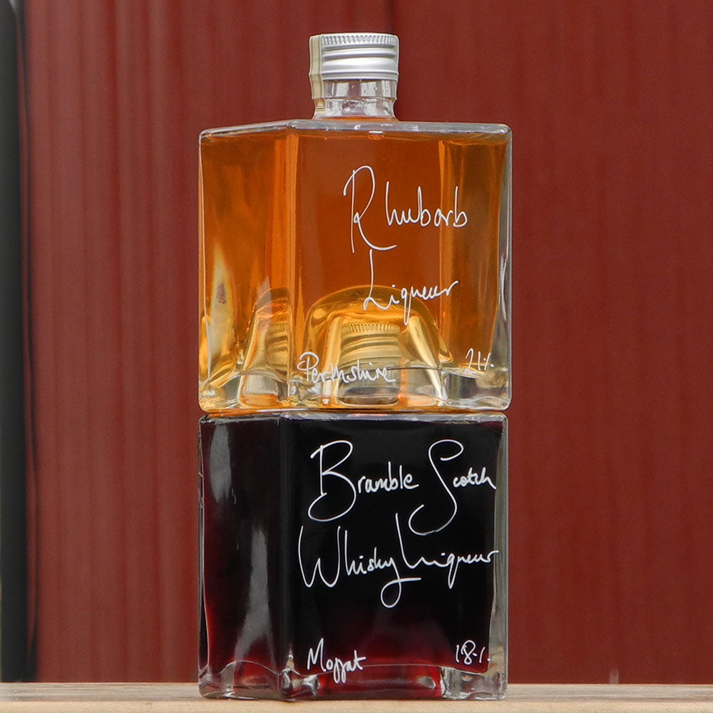 Bramble Scotch Whisky Liqueur and Rhubarb Liqueur Stacking Gift Set