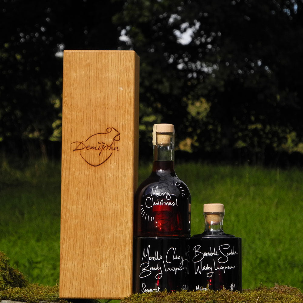 The Christmas Stacker with a beautiful handmade Oak wood gift box making a unique Christmas gift with a personalised message