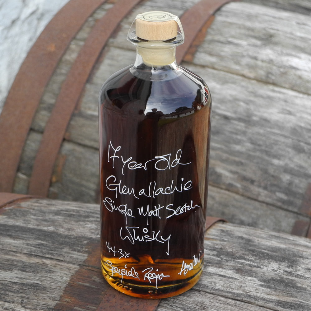 A Cubana 700ml bottle of 17 year old Glenallachie Single Malt Scotch Whisky 44.3%