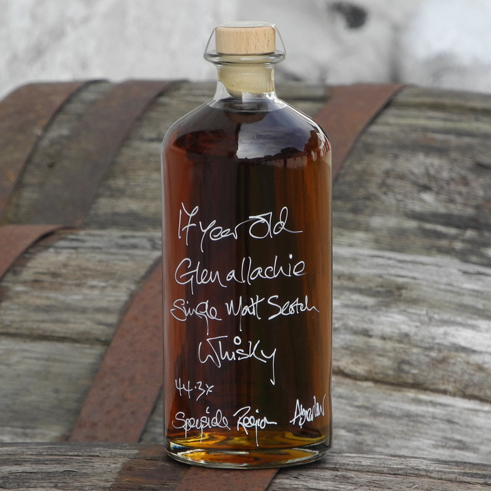 A Cubana 700ml bottle of 17 year old Glenallachie Single Malt Scotch Whisky 44.3%