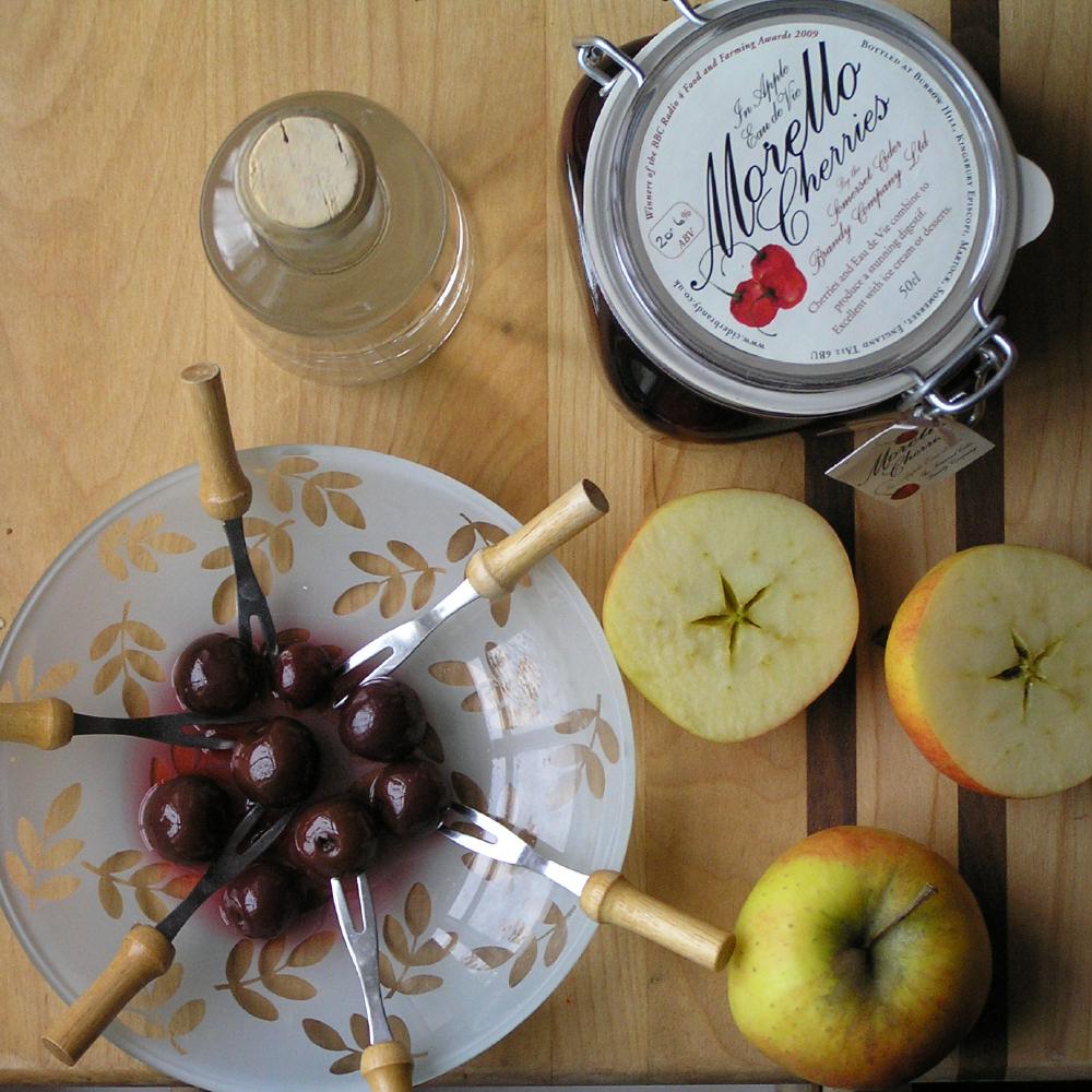 Morello Cherries infused in Apple Eau de Vie