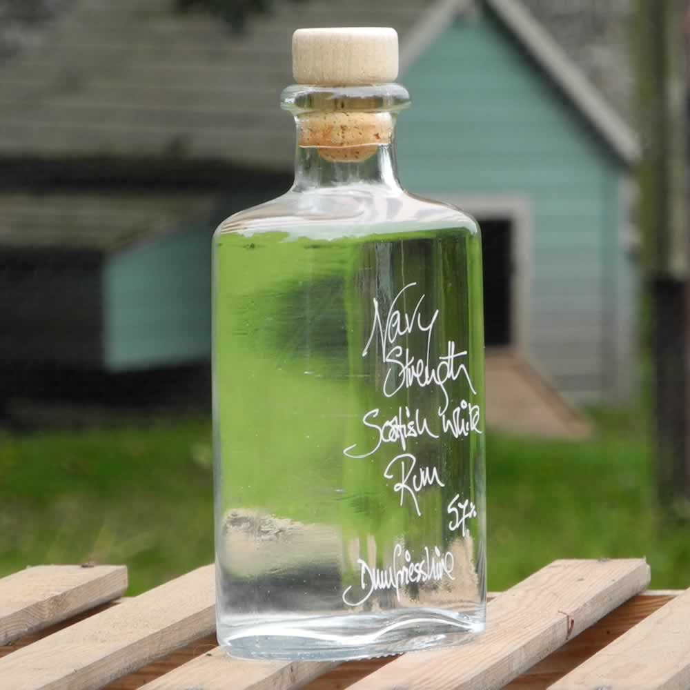 Hipflask of Navy Strength Scottish White Rum