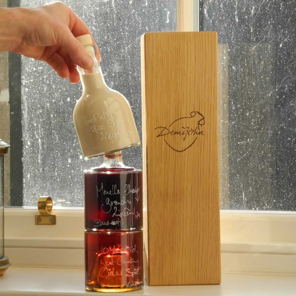 The Brandy Tower (with Oak Gift Box) – Demijohn - The Liquid Deli