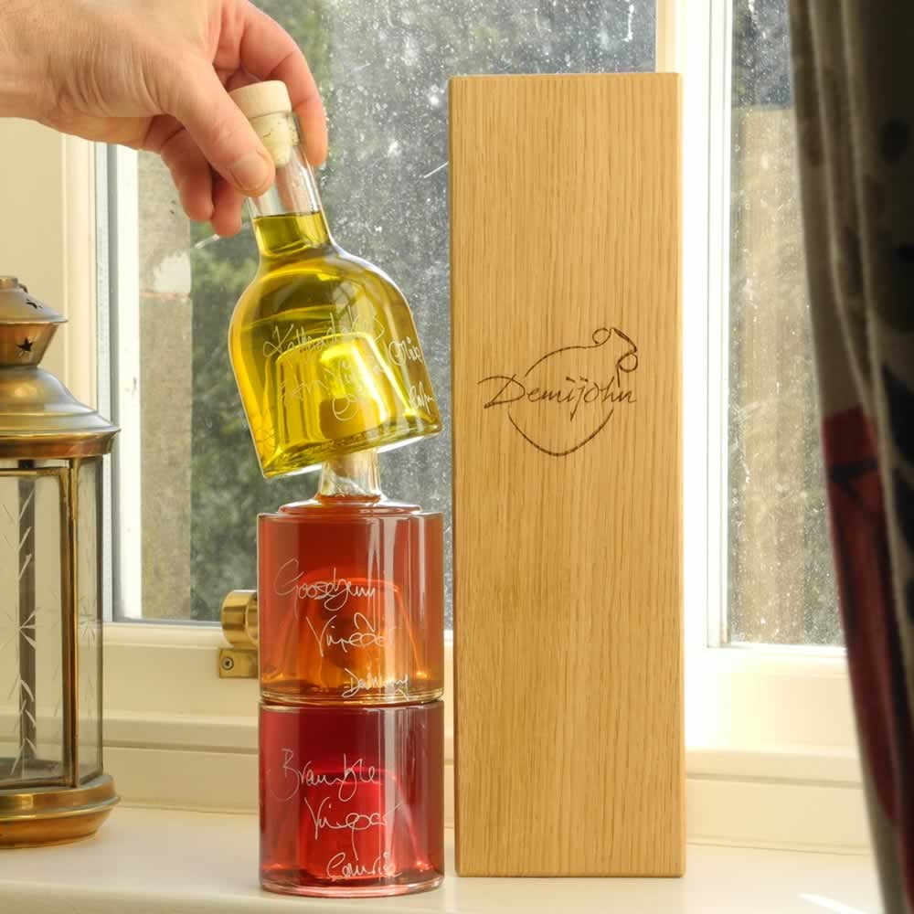 Oil and Vinegar Collection with Oak Presentation Box