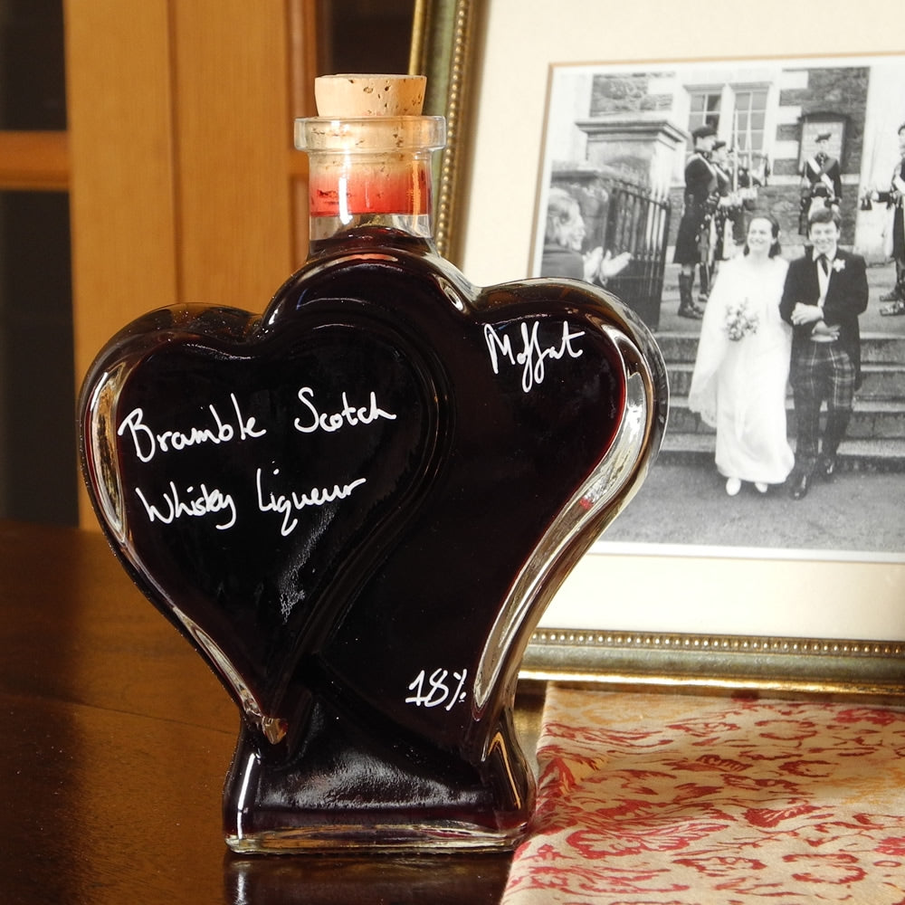 Heart bottle of Bramble Scotch Whisky