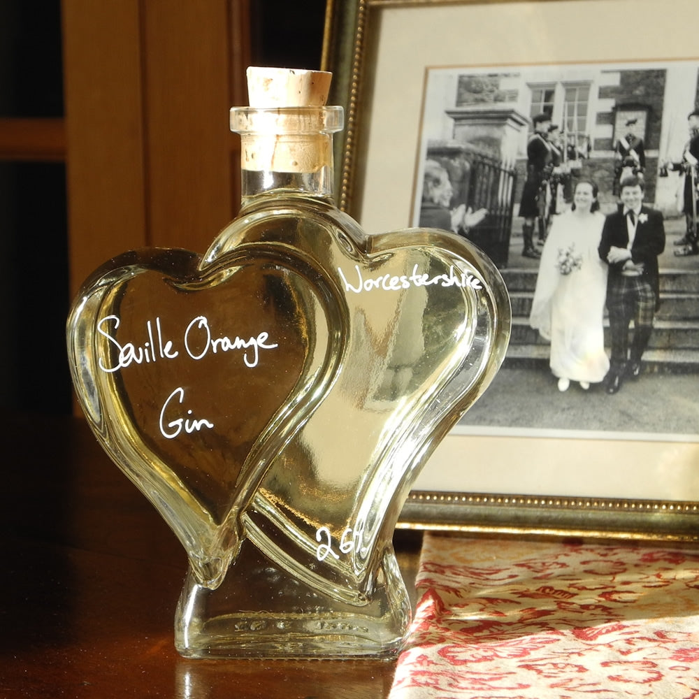 Heart bottle of Seville Orange Gin
