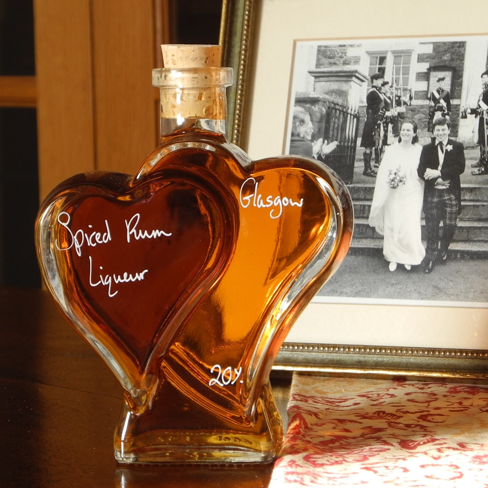 Heart bottle of Spiced Rum