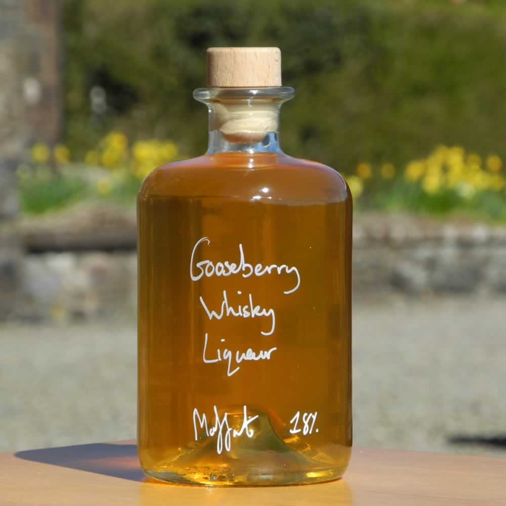 A Litre bottle of Gooseberry Whisky Liqueur