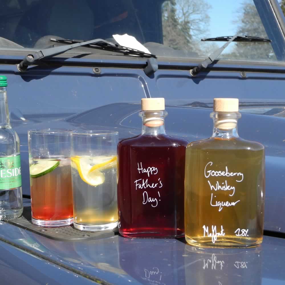 Hipflasks of Fruit Whisky Liqueurs