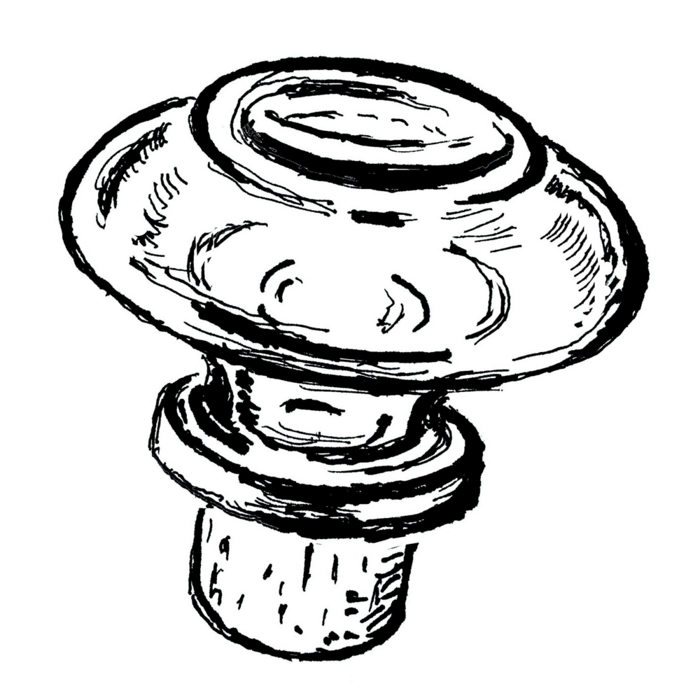Glass and Cork Stopper 